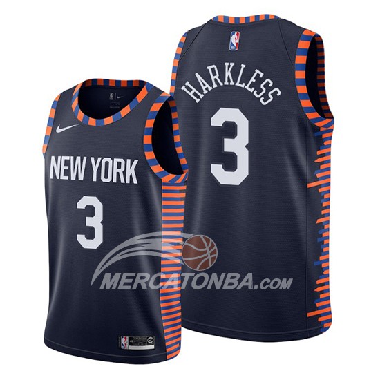 Maglia New York Knicks Maurice Harkless Citta 2019-20 Blu